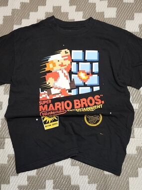 Nintendo Super Mario Bros. Black Graphic T-Shirt